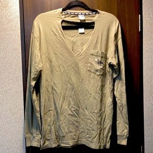 Green Victoria’s Secret cut v neck longsleeve